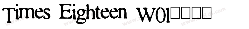 Times Eighteen W01字体转换
